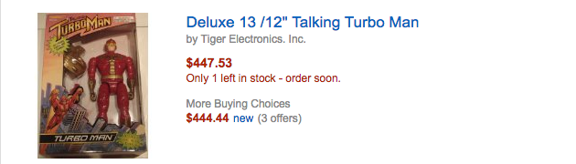 scarcity in email marketing example of TurboMan