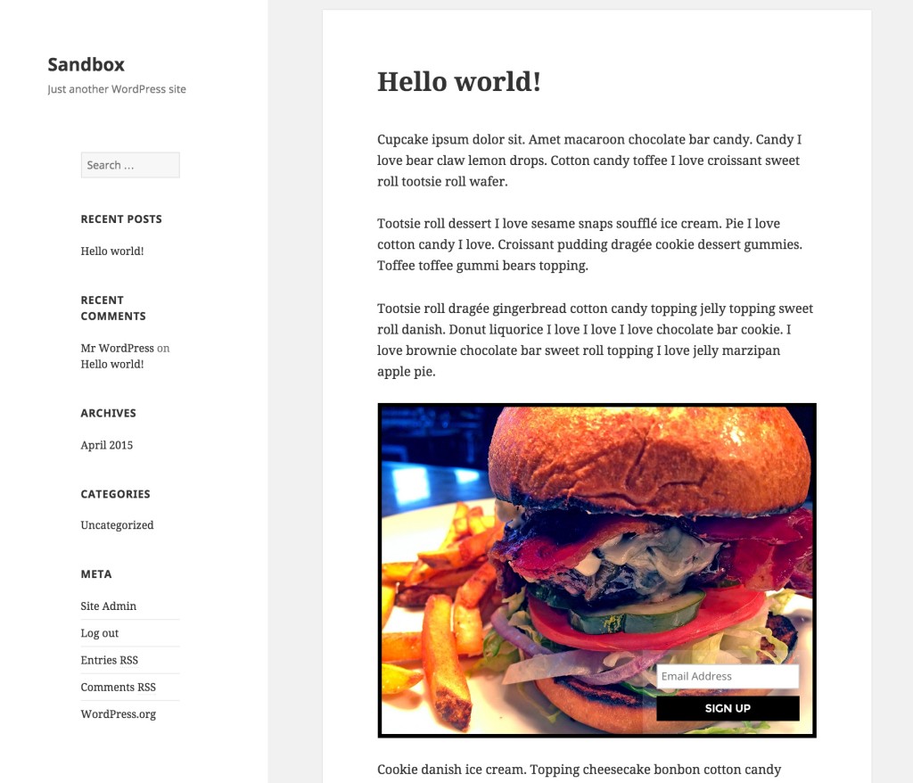 You can add your campaign manually to a page, post, text widget or theme template.