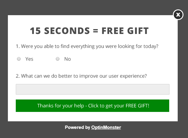 9 Unique Popups You Can Make With Optinmonster To Boost Engagement - survey popup