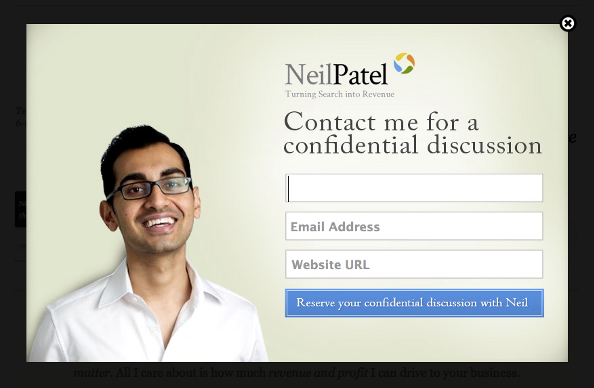 Neil Patel popup