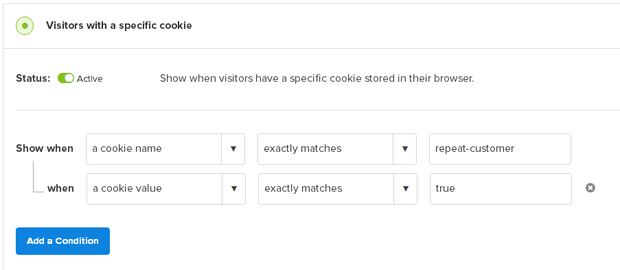 Cookie Detection Rule - OptinMonster Cookie Detection Rule