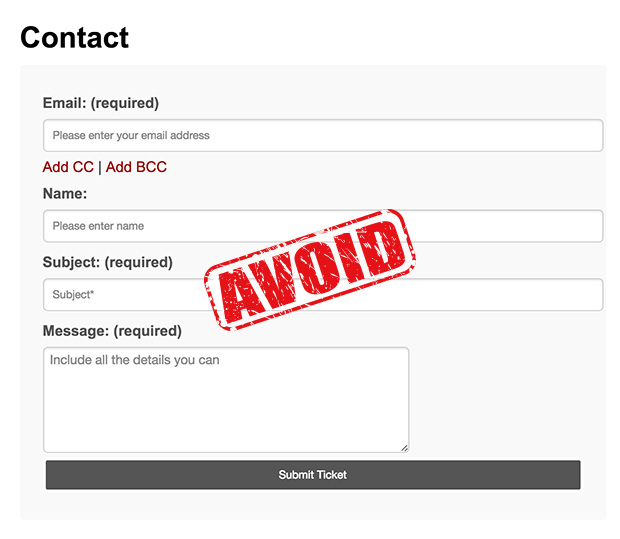 avoid contact form