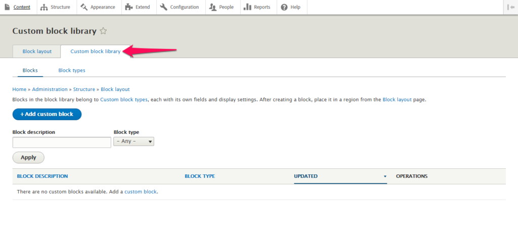 OptinMonster on Drupal 8 - OptinMonster Click Custom Block Library