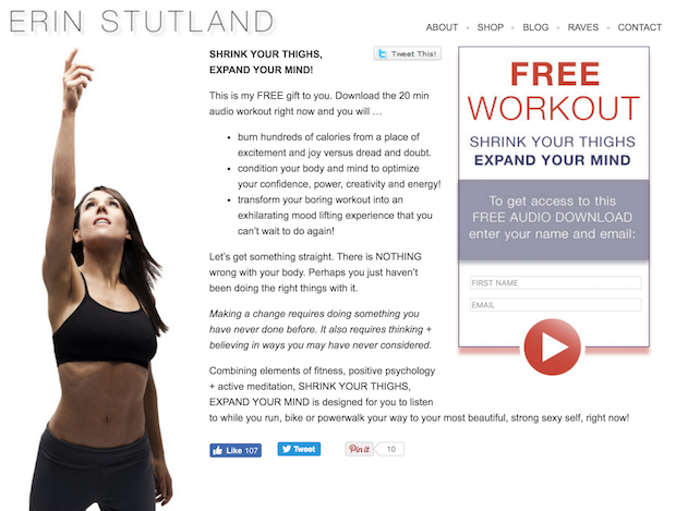 Erin Stutland’s product includes workout videos, and her lead... 