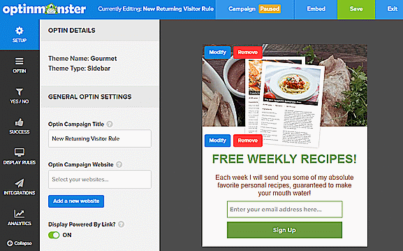 Target new vs returning visitors - OptinMonster Target new vs returning visitors