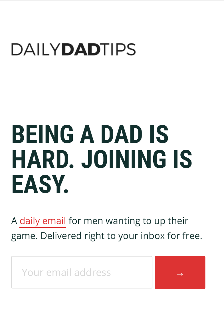 Daily Dad Tips Mobile Optin