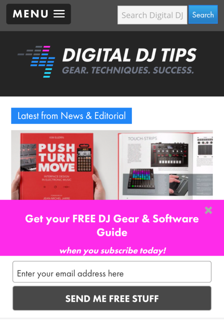 Digital DJ Tips Mobile Optin