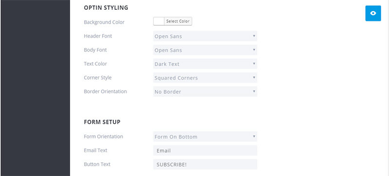 bloom customize optin form design