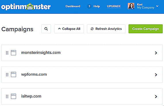 Inline Forms - OptinMonster Now you can reorder your sites in the OptinMonster dashboard