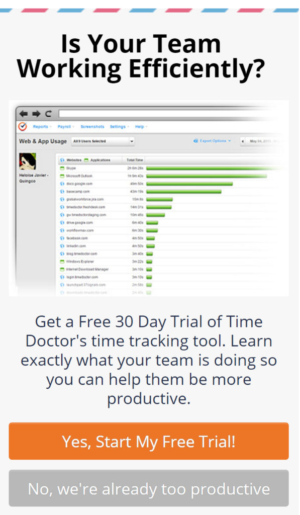TimeDoctor Sidebar Campaign