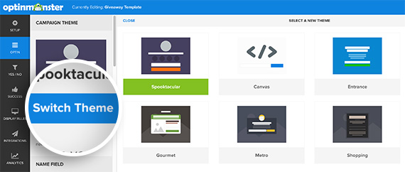 How to Switch the Theme Template