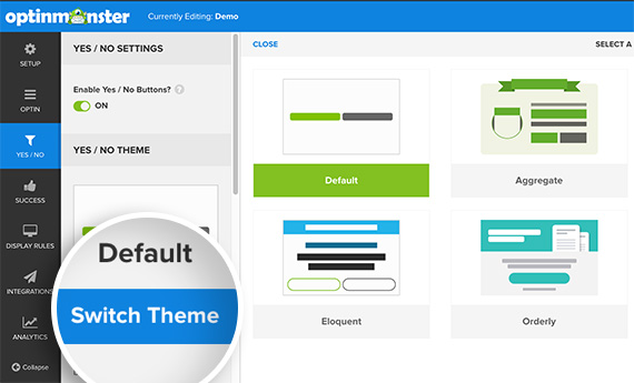 How to Switch the Theme Template