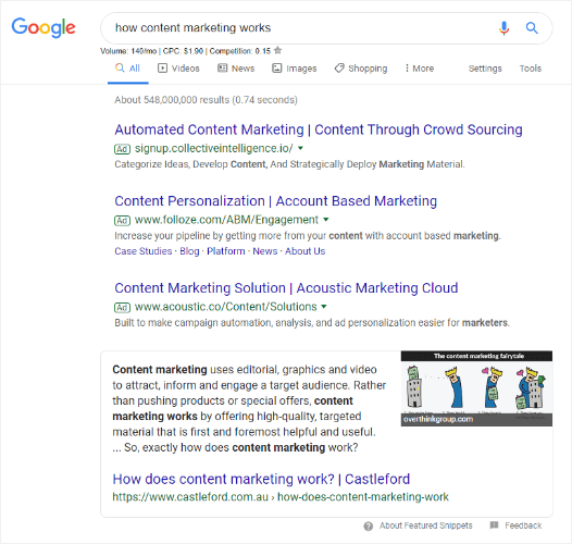 google search results page from answerthepublic