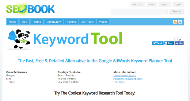 seobook keyword tool