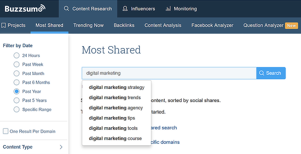 facebook web traffic statistics buzzsumo content research