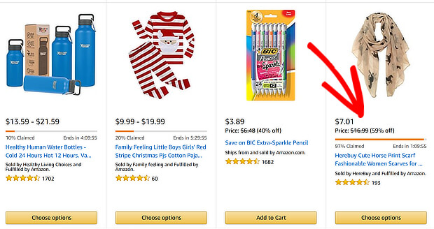 21 amazon urgency with deal claimed percent