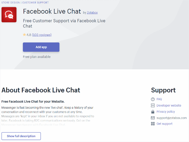 facebook live chat