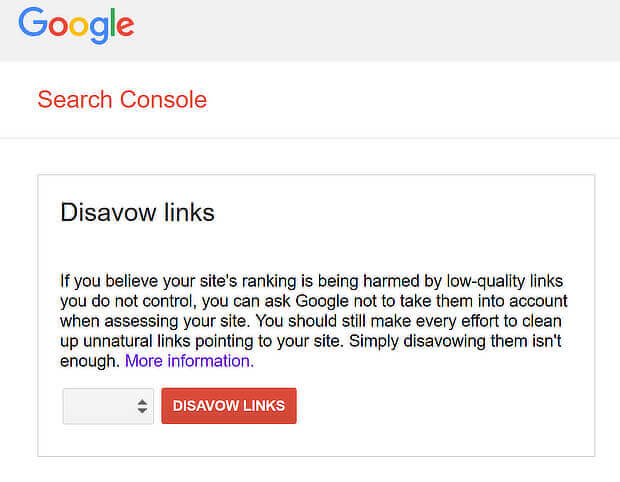 google disavow tool