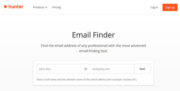 link building tools - email hunter