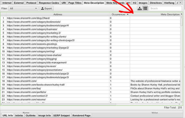 sf meta description sort