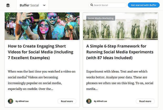 content marketing examples from the buffer blog