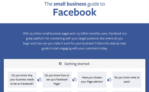 Facebook内容营销示例来自简单的业务