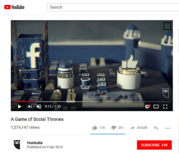 hootsuite game of thrones content marketing example
