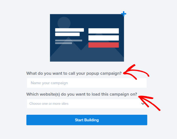 name_choose_site_build - OptinMonster name choose site and start building