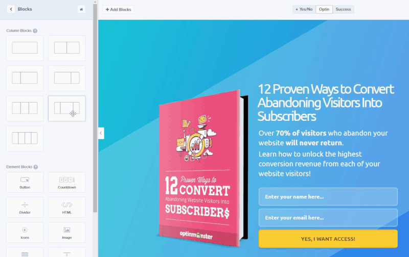 smooth-drag-drop - OptinMonster smooth drag and drop experience