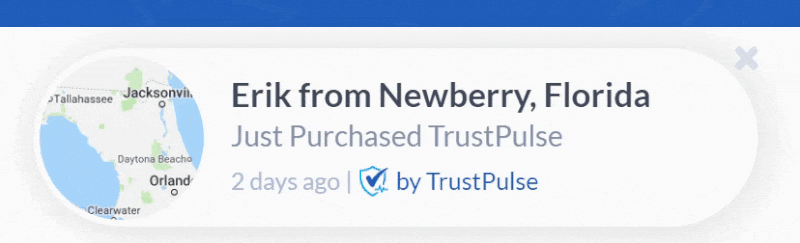 trustpulse popup Erik from Newberry Florida just purchased 