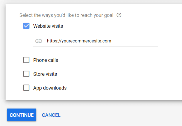 choose-method-to-reach-goal - OptinMonster choose the method you're using to reach your goal