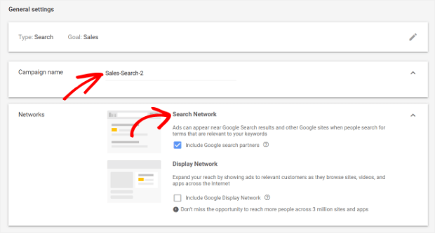 search-ads-general-settings - OptinMonster general settings for search ads