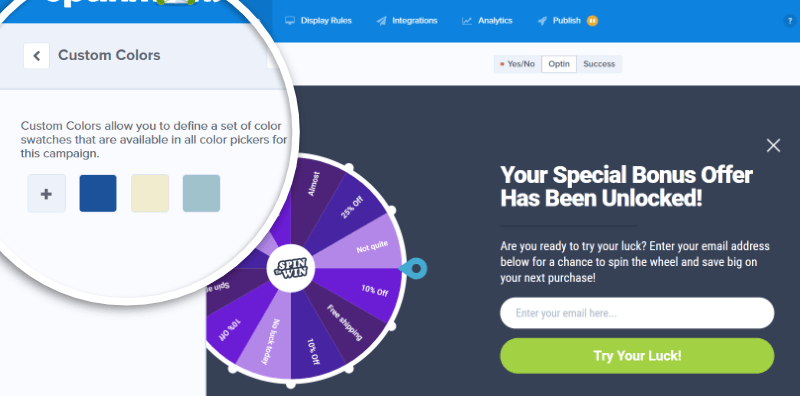 custom-colors - OptinMonster custom colors setup