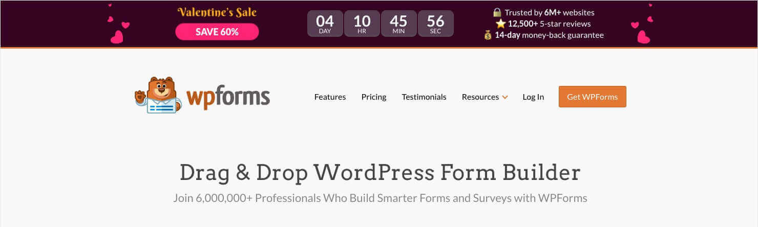 WPForms floating bar with social proof