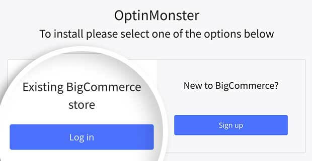 Log into BigCommerce