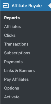 menu wordpress affilié royale