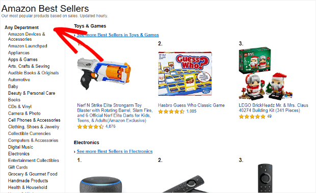amazon best sellers home page