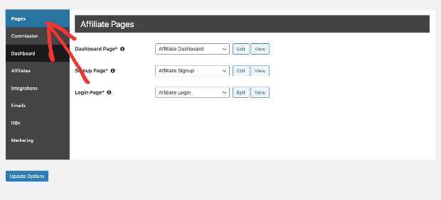 affilié royale créer de nouvelles pages