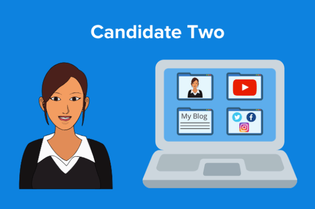 candidate two with personal branding