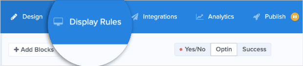 Select Display Rules at the top-min - OptinMonster Select Display Rules at the top