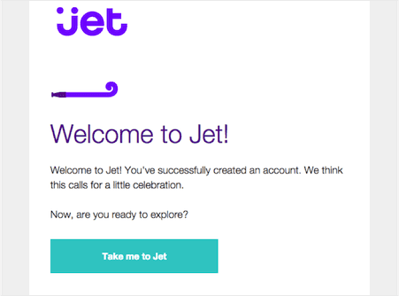 Jet transactional email example