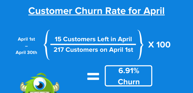 reduce customer churn formula example