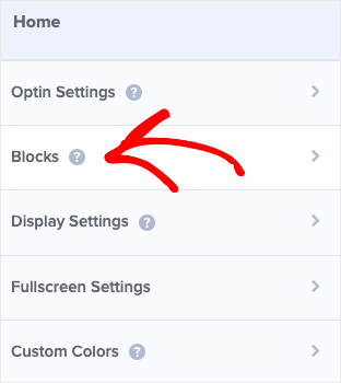 Click blocks to add a button