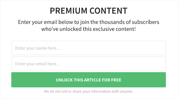Premium Content Lock Example