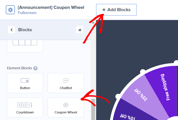 coupon wheel block