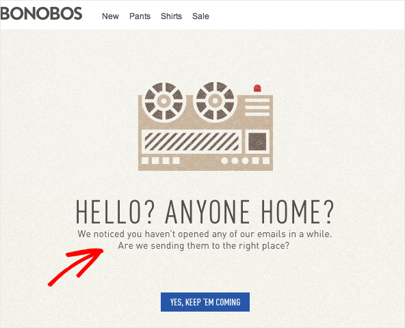 Bonobos winback email