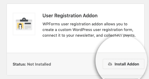 Install Addon fro User Registration min