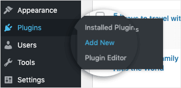 Plugins - Add New in WordPress dashboard