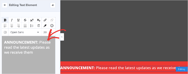 Change the text in your WooCommerce announcement notification bar min