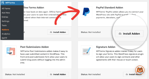 PayPall Install Addon for WPForms min